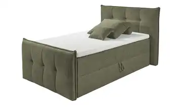 uno Polsterbett mit Bettkasten Dante Olivgrün 120 cm