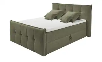 uno Polsterbett mit Bettkasten Dante Olivgrün 160 cm