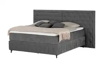 Kings and Queens Boxspringbett Fjell H3 160 cm Dunkelgrau