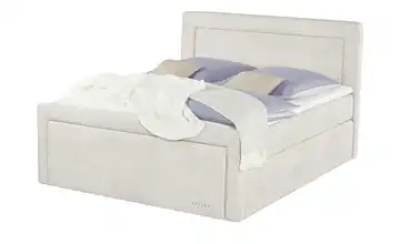 Jette Home Boxspringbett Jette Frame Creme 180 cm H2 & H5 Kaltschaumkern