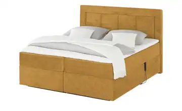 Jette Home Motor-Boxspringbett Jette Patch Goldgelb 160 cm H3