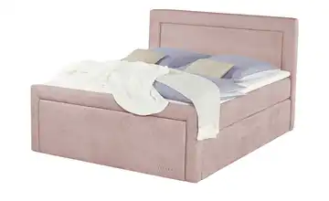 Jette Home Boxspringbett Jette Frame Rosa 160 cm H4 Kaltschaumkern