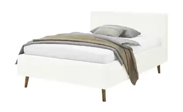 Polsterbett mit Bettkasten Mattis Creme Teddy 140 cm mit Bettkasten