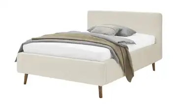 Polsterbett mit Bettkasten Mattis Beige Teddy 140 cm mit Bettkasten