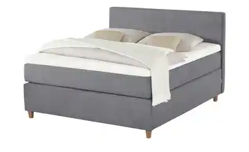 Jette Home Boxspringbett Jette Flex Anthrazit 140 cm H3 & H4 Kaltschaumkern