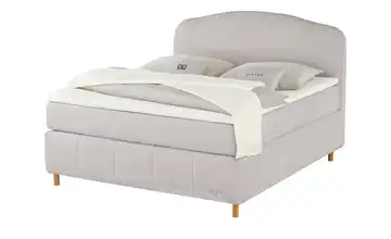 Jette Home Boxspringbett Jette Cloud Hellgrau 180 cm H3 Viscoschaumkern