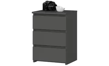 Nachttisch mit 3 Schubladen Carlo Graphit