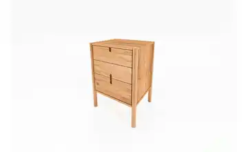 Nachttisch hoch mit 2 Schüben Wildeiche