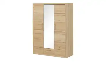 Kleiderschrank Oslo Kernbuche, Kernbuche (Nachbildung) silberfarben