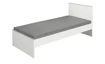 Jugendbett Olli Weiß, Grau 90x200 cm