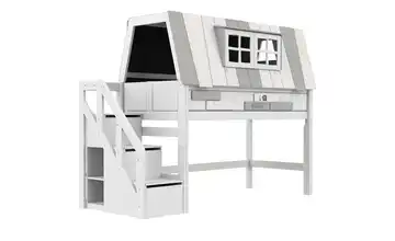 Lifetime Abenteuerbett mit Treppe Original Weiß