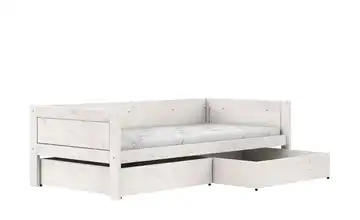 Lifetime Einzelbett Original Waschweiß Einzelbett inkl. Doppelbettkasten