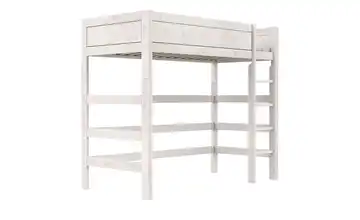 Lifetime Hochbett mit Leiter 120cm Basis Waschweiß Hochbett