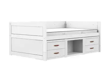 Lifetime Kojenbett mit Regal 120cm Original Weiß Schubkästen & Fach
