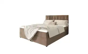 Boxbett 200x200 cm Braun