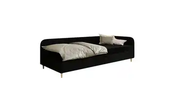 Polsterbett 65,5 cm 90x200 cm 95 cm Schwarz