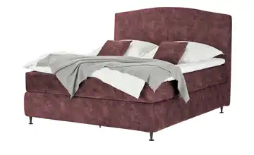 Kings and Queens Boxspringbett Bordeauxrot 180 cm H3