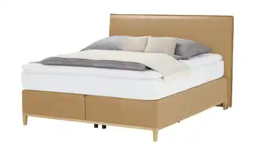 Boxspringbett Lyon 140 cm H2 Walnuss