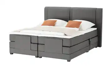 uno Motor-Boxspringbett Rimini Anthrazit Webstoff fein 160 cm H2 & H4