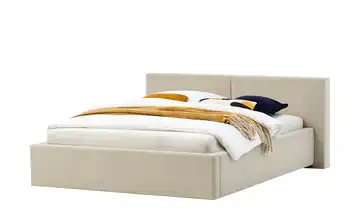 Polsterbett mit Bettkasten 140 cm Beige