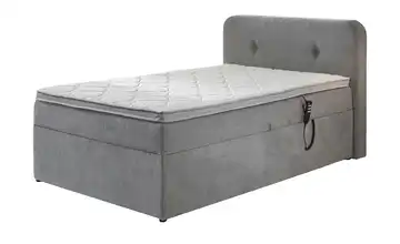 Boxbett elektrisch mit Stauraum Rutland Hellgrau 100 cm