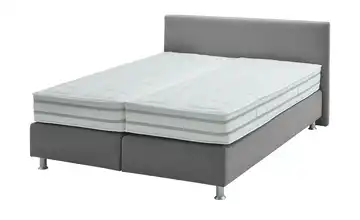 vanDoorn Boxspringbett Wendematratze Flexline 2.0 Silbergrau 160 cm Kopfteilhöhe 95 cm H2 & H3