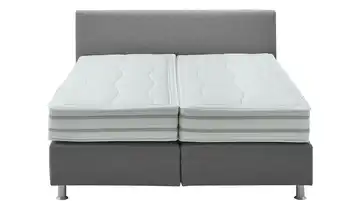 vanDoorn Boxspringbett Wendematratze Flexline 2.0 Silbergrau 200 cm Kopfteilhöhe 95 cm H2 & H3