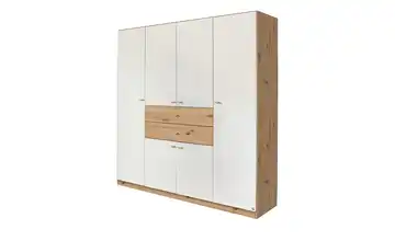 Kleiderschrank Landsberg Weiß, Eiche Artisan (Nachbildung) 181 cm