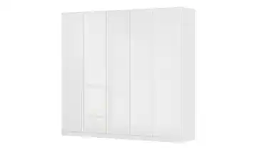 Drehtürenschrank Stella Premiumausstattung Front glänzend Weiß 5 Stück