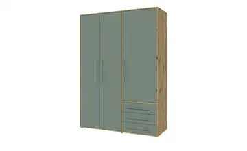 Kleiderschrank Morley Asteiche (Nachbildung), Salbeigrün 144,4 cm