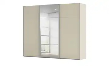 Schwebetürenschrank inklusive Zubehör Regina mit Spiegel 271 cm Champagner