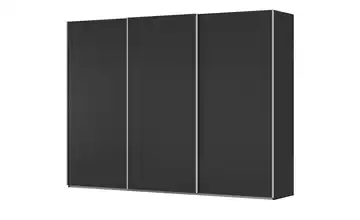 Schwebetürenschrank inklusive Zubehör Regina ohne Spiegel 301 cm Schwarz