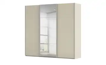 Schwebetürenschrank inklusive Zubehör Regina mit Spiegel 242 cm Champagner