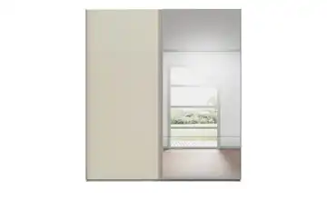 Schwebetürenschrank inklusive Zubehör Regina mit Spiegel 201 cm Champagner