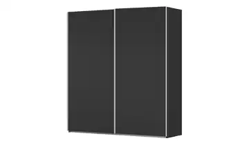 Schwebetürenschrank inklusive Zubehör Regina ohne Spiegel 181 cm Schwarz