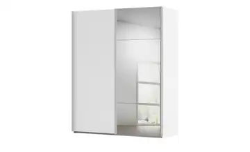 Schwebetürenschrank inklusive Zubehör Regina mit Spiegel 181 cm Weiß