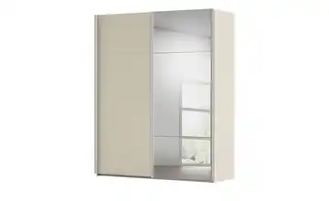 Schwebetürenschrank inklusive Zubehör Regina mit Spiegel 181 cm Champagner