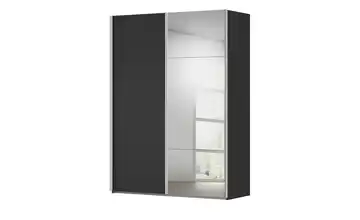 Schwebet ürenschrank inklusive Zubehör Regina mit Spiegel 161 cm Schwarz