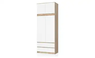 Drehtürenschrank 234 cm hoch Oda Eiche Sonoma (Nachbildung), Weiß