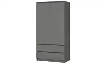 Drehtürenschrank mit 2 Schubladen Oda Graphit