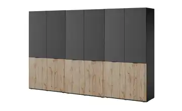 Drehtürenschrank Sandbox Braun, Schwarz
