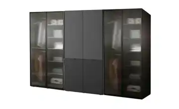 Drehtürenschrank 303 cm breit Sandbox ohne Beleuchtung Schwarz