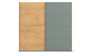 Schwebetürenschrank 2 türig Malva Extra 226 cm Eiche Artisan (Nachbildung), Salbeigrün, Eiche