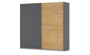 Schwebetürenschrank 2 türig Malva Extra Dunkelgrau, Eiche 226 cm