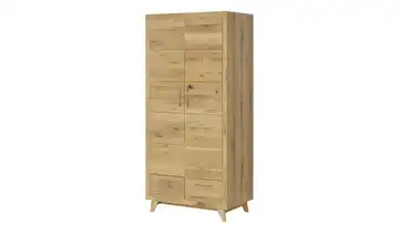 Kleiderschrank Oslo Wildeiche, Wildeiche (Nachbildung) silberfarben