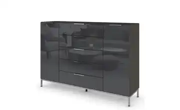 Highboard verchromt Graphit 160 cm