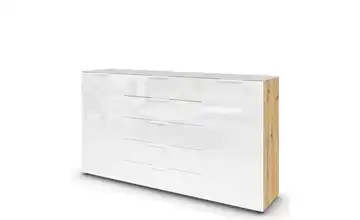 Sideboard Weiß Weiß/Eiche Artisan (Nachbildung) 180 cm