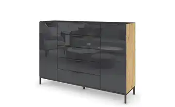 Highboard Graphit Graphit/Eiche Artisan (Nachbildung) 160 cm