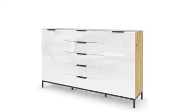 Highboard Graphit Weiß/Eiche Artisan (Nachbildung) 180 cm