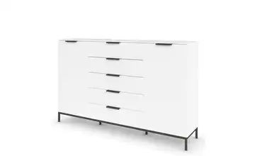 Highboard Weiß Weiß Front: Dekor, Oberboden: Dekor 180 cm Graphit